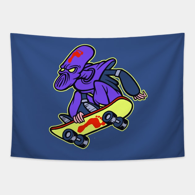 Foot skater Tapestry by dannyrumbl