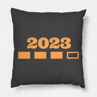 2023 new year t-shirt with progress bar Pillow