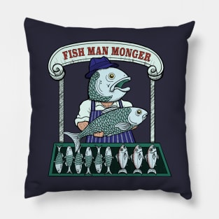 Fish Man Monger Pillow