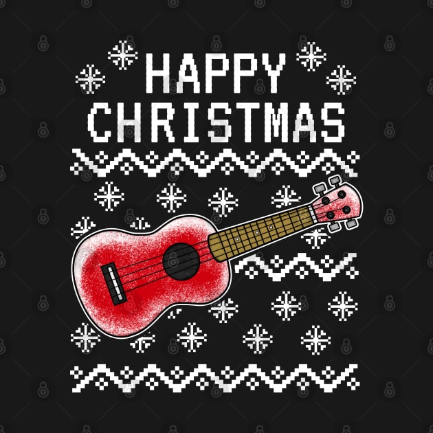 Ukulele Ugly Christmas Ukulelist Musician Xmas 2022 by doodlerob