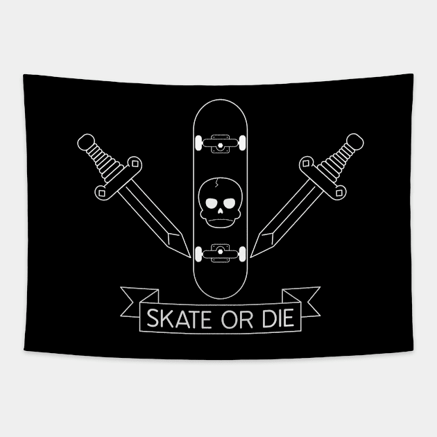 SKATE OR DIE Tapestry by RadicalLizard