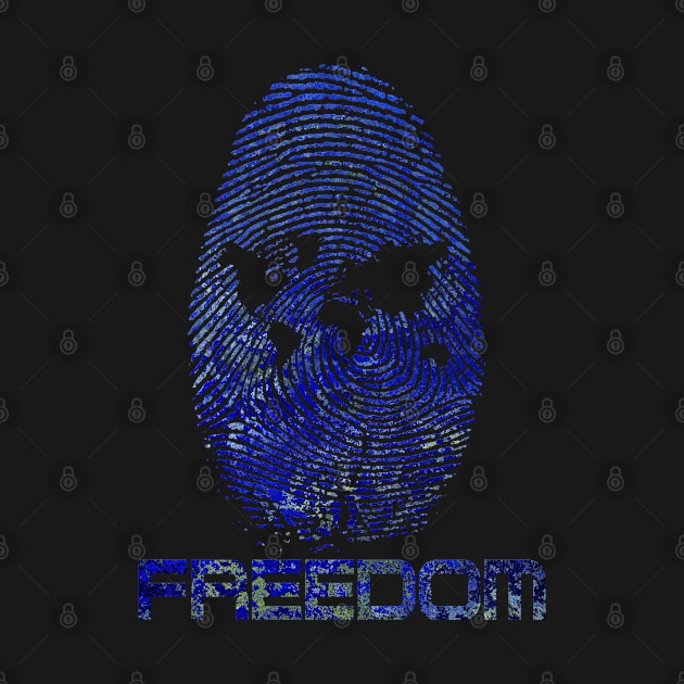 Thumbprint World of Freedom by TigsArts