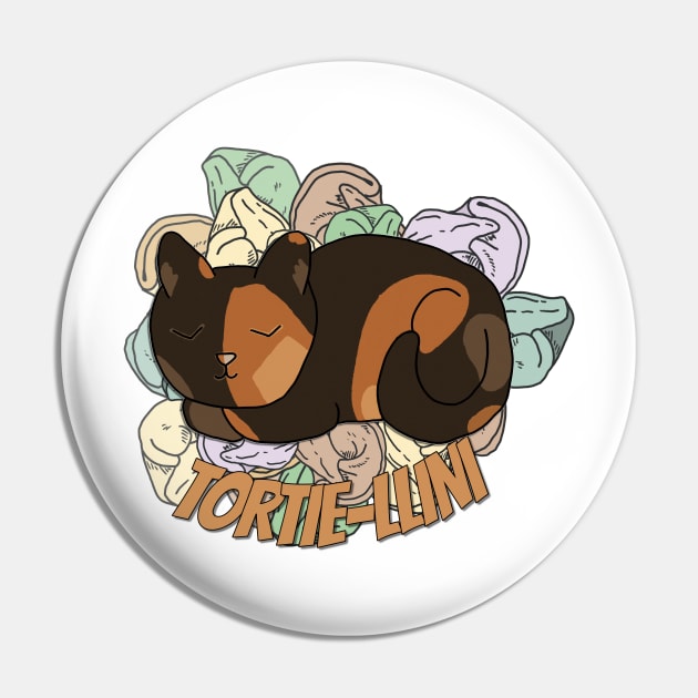 Tortie Pun: tortellini Pin by nonbeenarydesigns