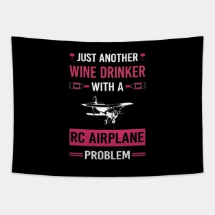 Wine Drinker RC Airplane Airplanes Plane Planes Tapestry