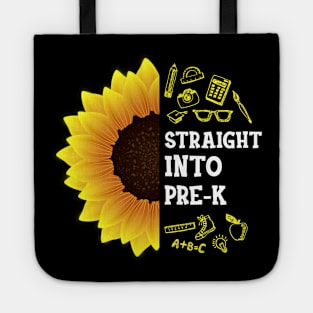 Straight into Pre-K Back To School Sunflower Tote