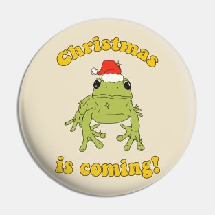 Christmas Frog in Christmas Hat ♥ Christmas Is Coming ♥ Pin