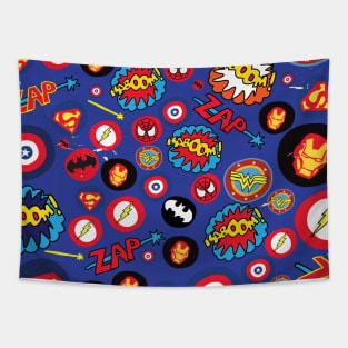 Superheroes Logo pattern Tapestry