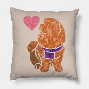 Chow Chow watercolour Pillow