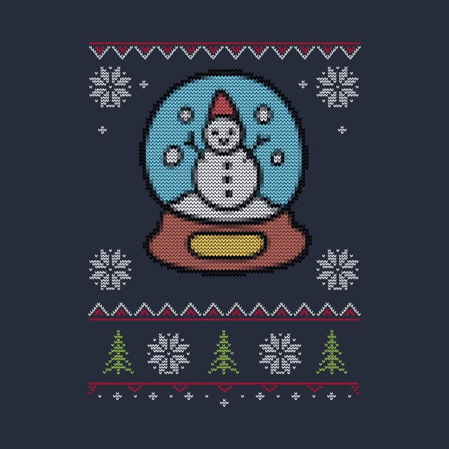 Snowman Christmas Ugly Sweater by vladocar