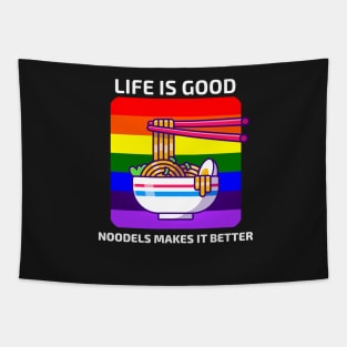 Life is good Noodles makes it better Tapestry