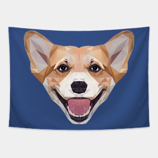 Welsh Corgi Low Poly Speed Art Tapestry