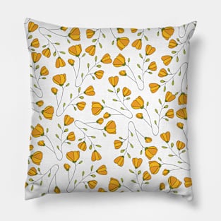 Yellow floral pattern Pillow