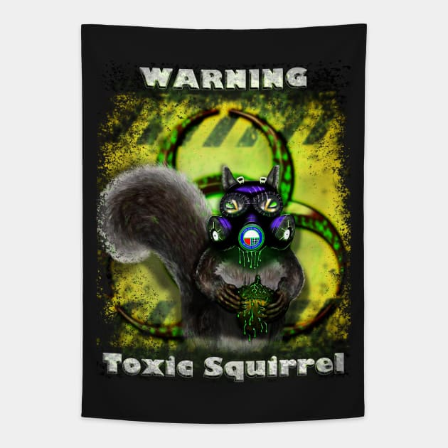 Toxic Squirrel Tapestry by asaiphoto