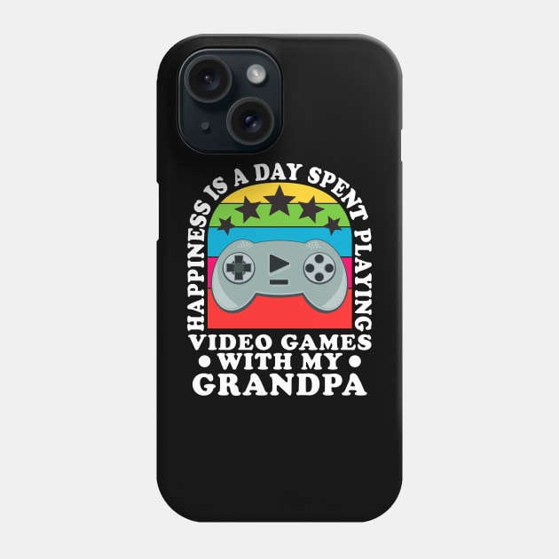 Happiness Is A Day Spent Playing Video Games Grandchildren Phone Case by JaussZ