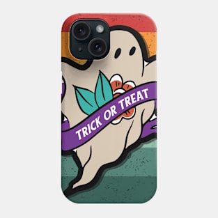 Vintage Spooky Halloween Ghost Trick or treat Phone Case