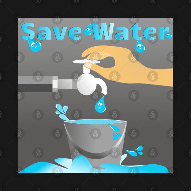 Water conservation concept of turning the faucet off to conserve water. by ikshvaku