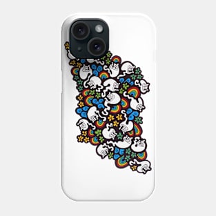 Flower, Rainbow & Water Doodles Phone Case