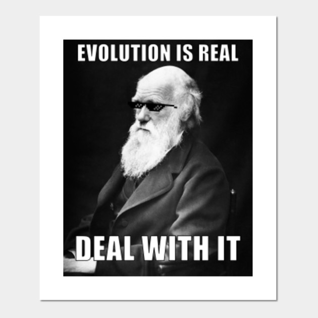 Charles Darwin Deal With It Evolution Science Darwins Theory Of Evolution Posters And Art Prints Teepublic