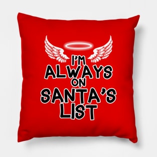 Funny Santa Claus Christmas Naughty And Nice List Xmas Meme Pillow