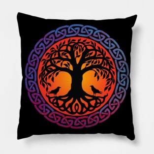 Yggdrasil World Tree with Huginn and Muninn AM Pillow