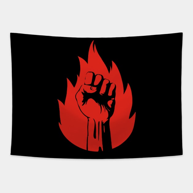 Burning Fist Tapestry by Getsousa