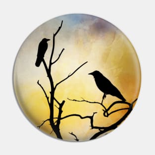 Crow Birds on Tree Bird 95 Pin