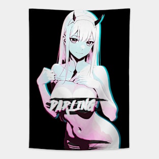 Darling #2 Ocean Bleach Zero Two Aesthetic Edit Tapestry