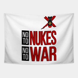 NO TO NUKES, NO TO WAR Tapestry