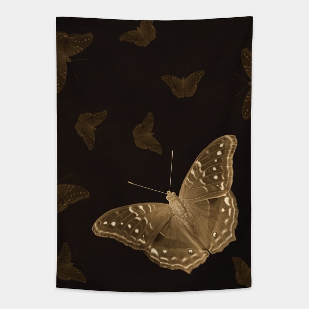 Butterflies in the dark Tapestry by hereswendy