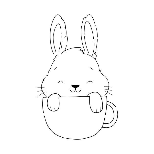 Funny and Cute  Rabbit ,happy Easter cartoon, Cartoon style by 9georgeDoodle