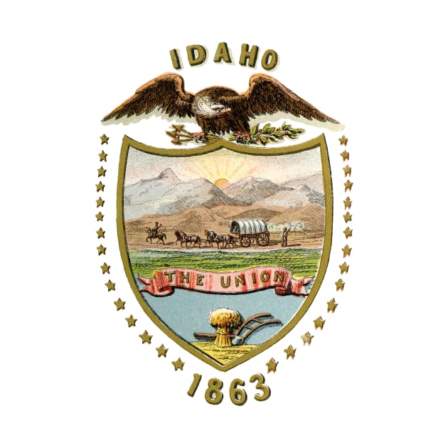 1876 Idaho Coat of Arms by historicimage