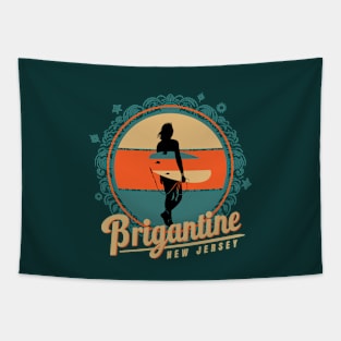 Vintage Brigantine New Jersey Surfer Gift Tapestry