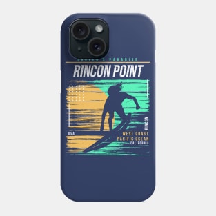 Retro Surfing Rincon Point, Half Moon Bay, California // Vintage Surfer Beach // Surfer's Paradise Phone Case