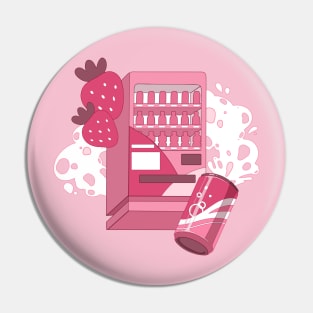 The cute pink vending machine and strawberry drinks Pin