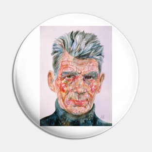 SAMUEL BECKETT watercolor portrait .1 Pin