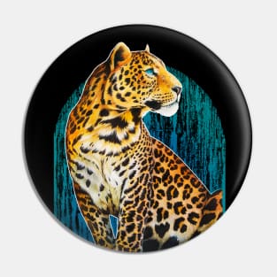 Watercolor jaguar without background Pin