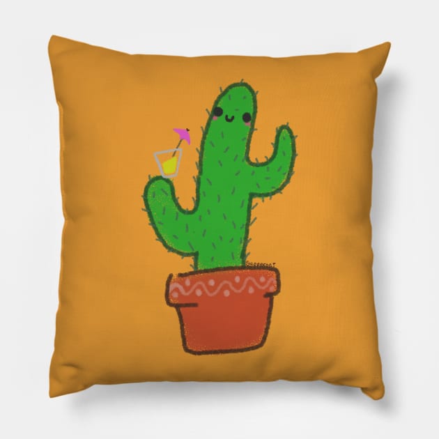 Chilling cactus Pillow by Sypperoni