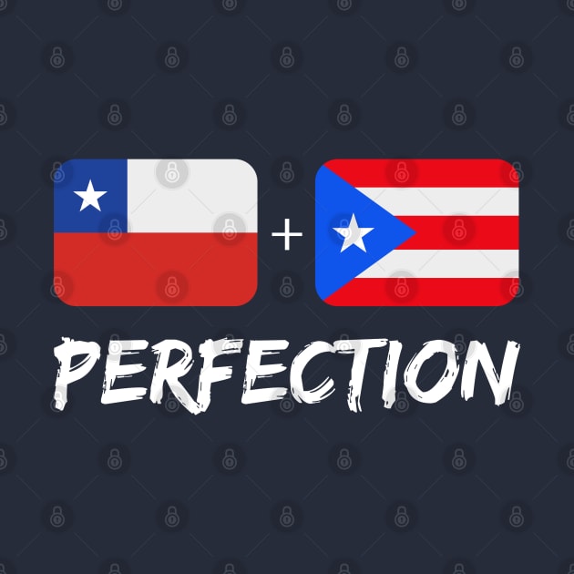 Chilean Plus Puerto Rican Perfection Heritage Flag by Just Rep It!!