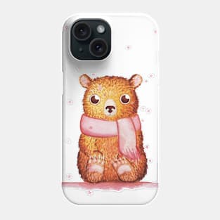 Adorable winter bear Phone Case