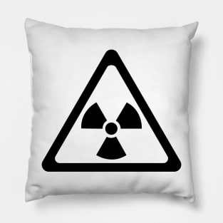 Radioactive Symbol Warning Sign - Triangular Pillow