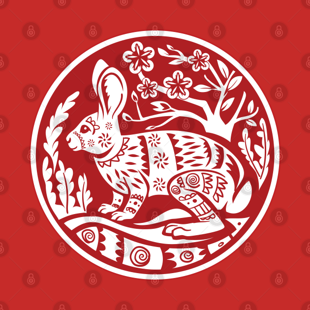 Chinese Zodiac - Rabbit by Peppermint Narwhal