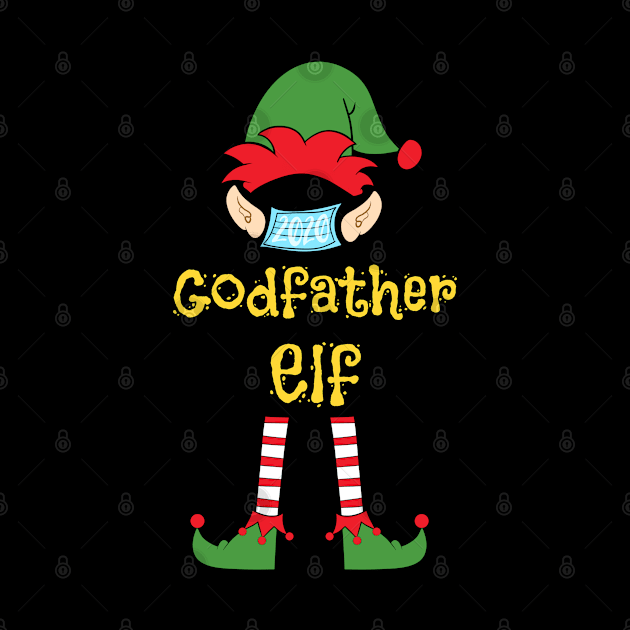 2020 Masked Christmas Elf Family Group Matching Shirts -  Godfather by Funkrafstik