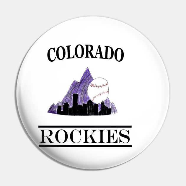 Colorado Rockies Denver Skyline Logo Design Pin by Kids’ Drawings 