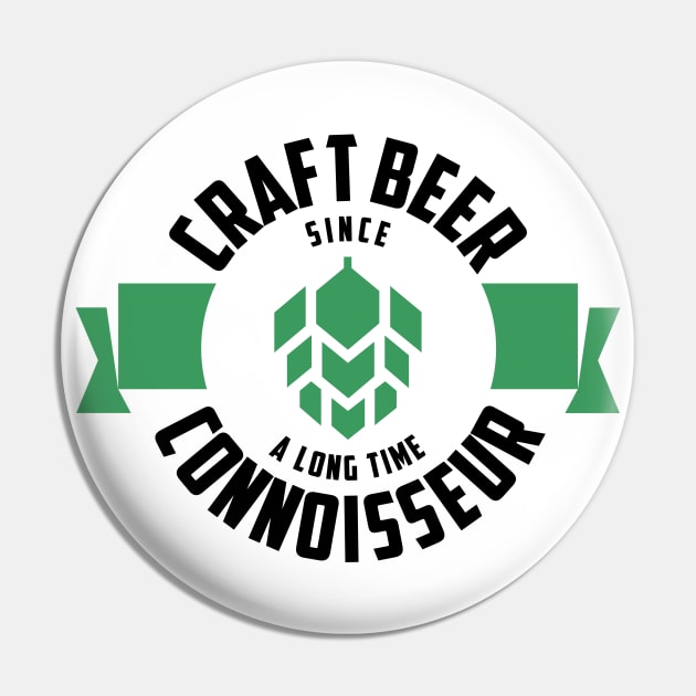 Craft Beer Connoisseur with green beer hops Pin by byfab