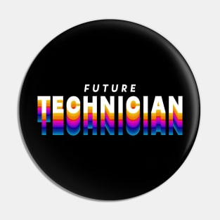 future technician in gradient color Pin