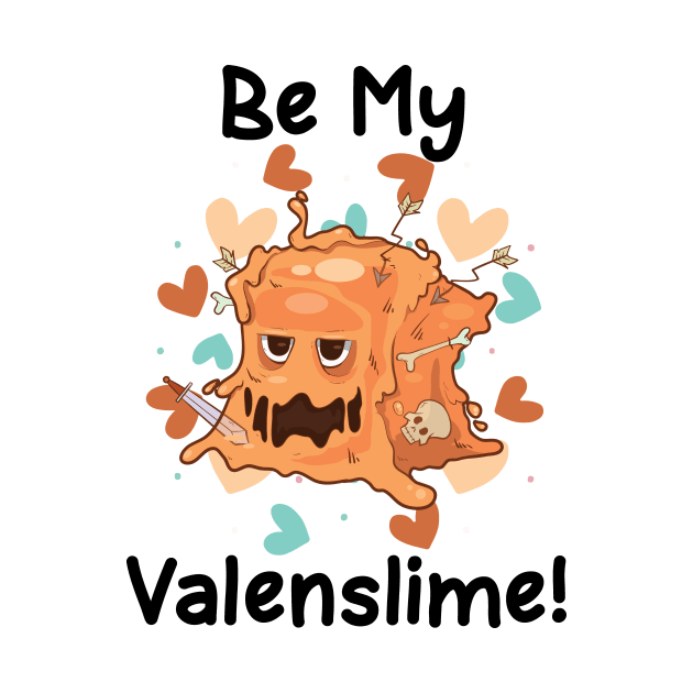 Be My Valenslime Roleplaying Video Game RPG Geek Couple Gift by TellingTales
