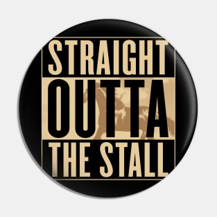 Straight Outta The Stall - Horse Racing Pin