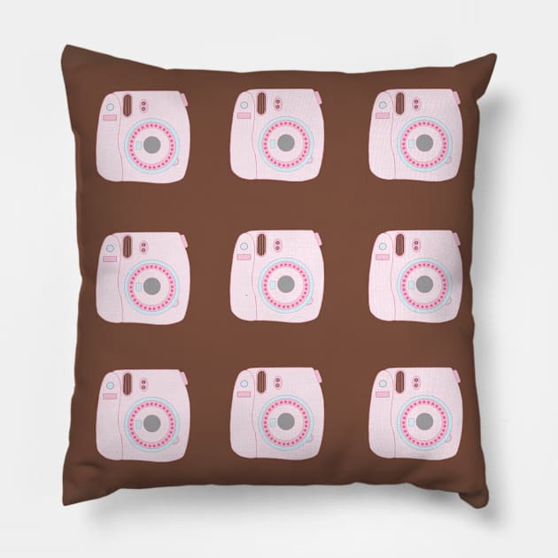 Instax Polaroid Camera Pillow by Jeneythomas