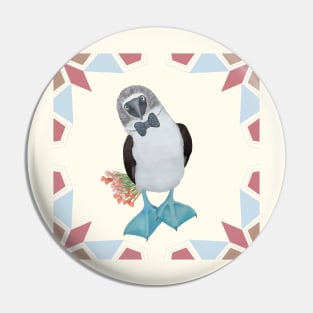 Blue Footed Booby Bird Pin