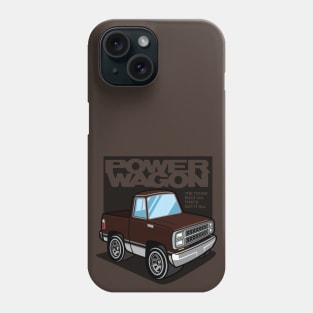 Dark Brown Sunfire - Power Wagon (1980 - White-Based) Phone Case